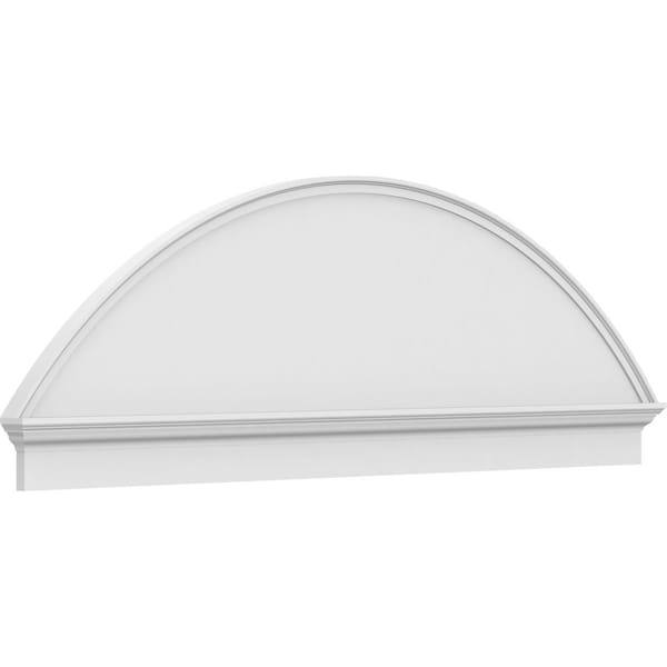 Ekena Millwork Segment Arch Smooth Architectural Grade PVC Combination Pediment, 80"W x 26-7/8"H x 2-3/4"P PEDPC080X270SEG00 - main